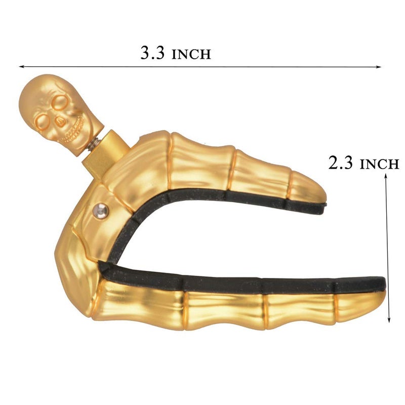 Koldot Guitar Capo Skull Capo for Acoustic and Electric Guitar Skeleton Head Ukulele Capo for Banjo Mandolin Bass and Classical Guitar Comes with 5 Picks - Image 1